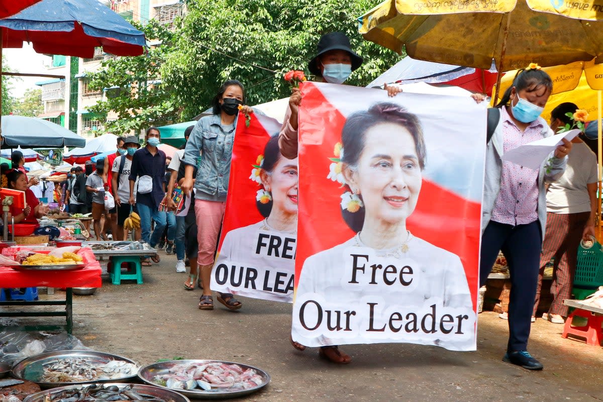 Myanmar Suu Kyi (Copyright 2022 The Associated Press. All rights reserved.)