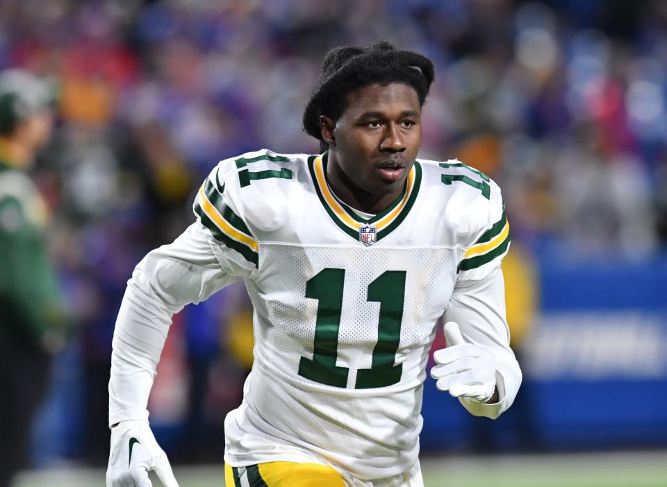 Sammy Watkins played for the Green Bay Packers, above, and the Baltimore Ravens last season.