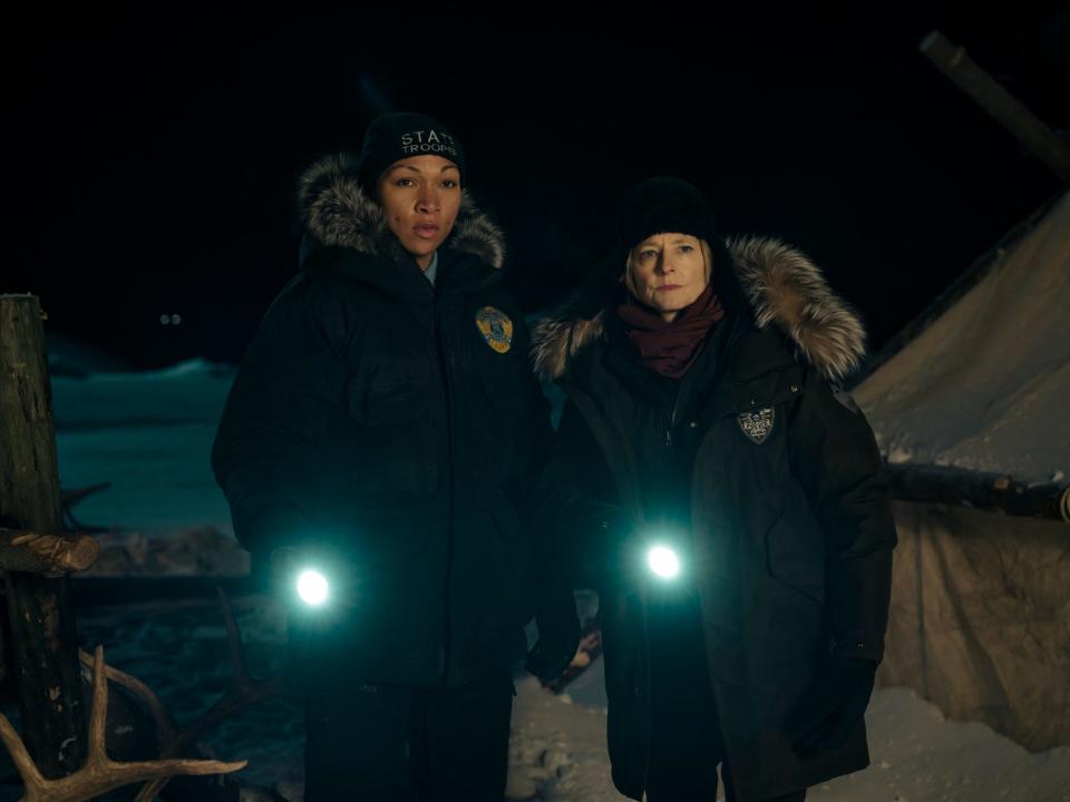 Kali Reis and Jodie Foster on "True Detective: Night Country."