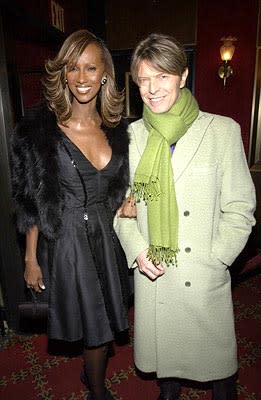 Iman and David Bowie at the New York premiere of Miramax's Gangs of New York