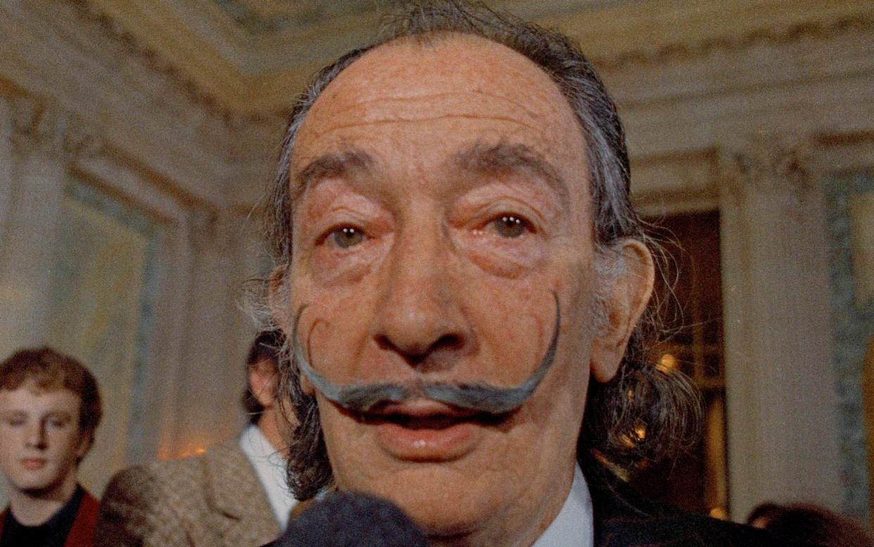 Salvador Dalí's moustache remains in a perfect state, 'marking 10 past 10, as he desired' - AP