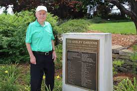 Ted Ensley posed in Ted Ensley Botanical Gardens, the attraction bearing his name just west of Lake Shawnee.