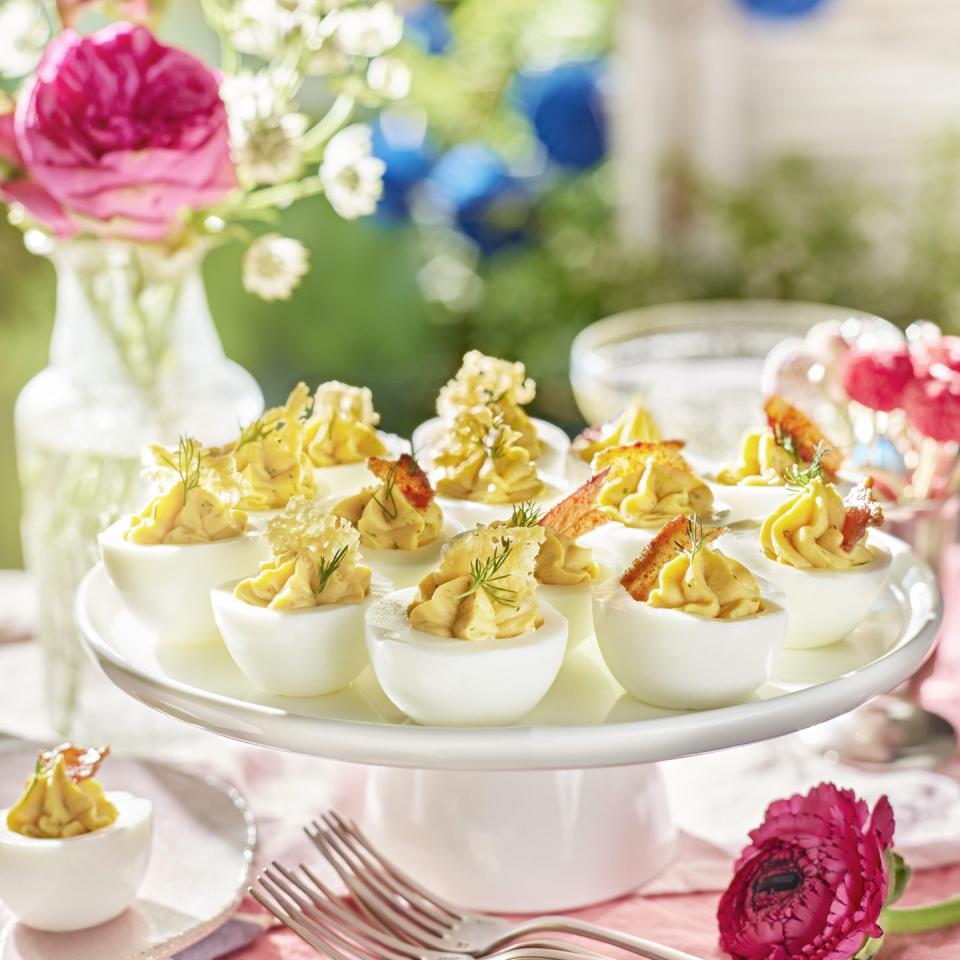 Herby Devilled Eggs - best afternoon tea recipes 2022