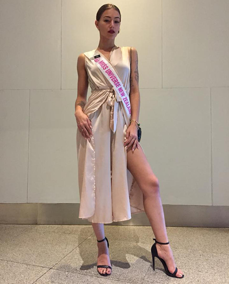 Former Miss Universe New Zealand finalist Amber-Lee Friis 