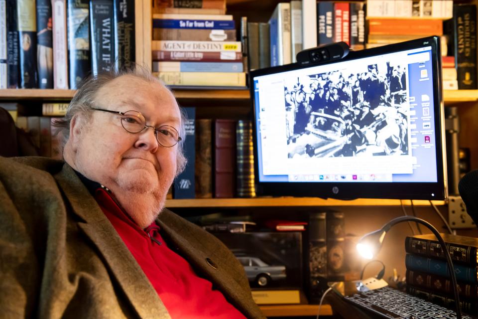 John M. Hart Jr., a former Scranton Tribune reporter and assistant city editor, at his home in the Green Ridge neighborhood on Wednesday, October 14, 2020. While searching the Tribune's archives, Hart came across a photo of a young Joe Biden watching President Harry S. Truman drive through Scranton in 1955. Biden reportedly later told friends that seeing Truman ignited his own presidential ambitions, which he pursued unsuccessfully in 1988.