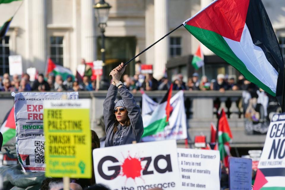 Huge crowds gathered for the march (Victoria Jones/PA Wire)