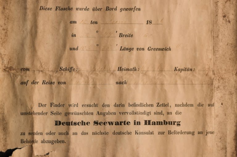 The group thought they might have picked up something special when they shook the bottle and a damp, rolled-up parchment that looked like a cigarette fell out