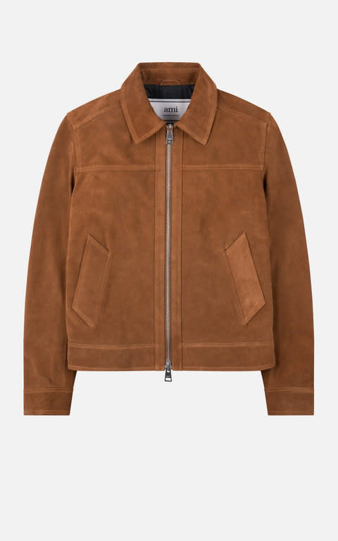 Suede jacket, £900, Ami Paris 