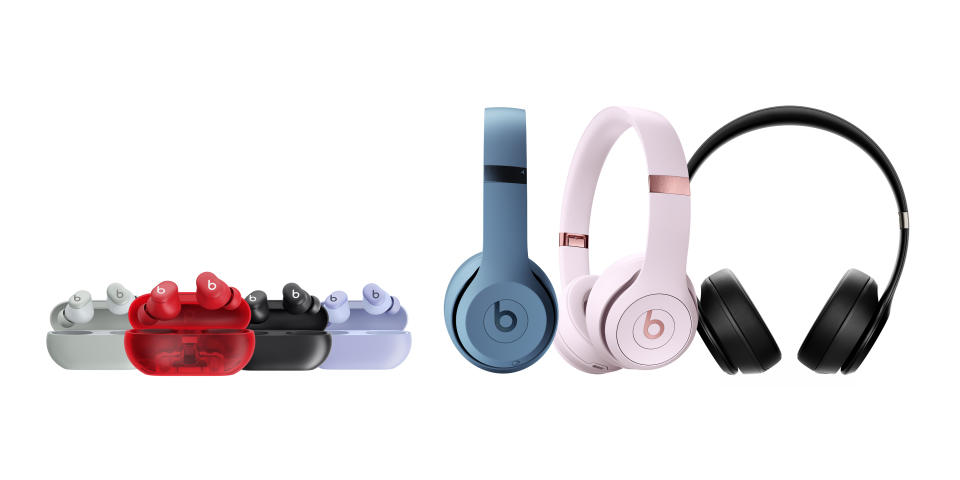 All the colours of the Beats Solo Buds and Beats Solo 4