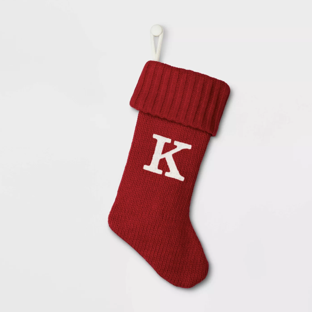 christmas stockings knit monogram