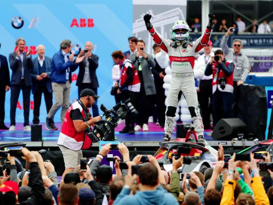 Di Grassi celebrates his victory (Formula E)