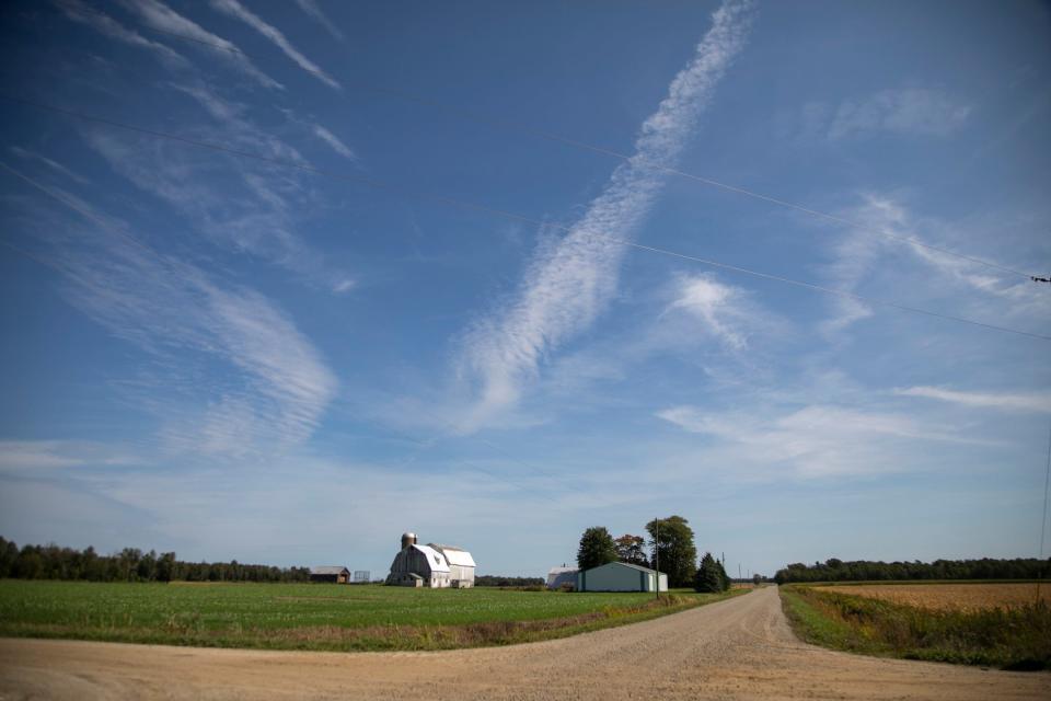 W. McIntyre Road at Barrie Road in Bad Axe highlights the rural canvass of Michigan's thumb area photographed Thursday Sept. 19, 2019.