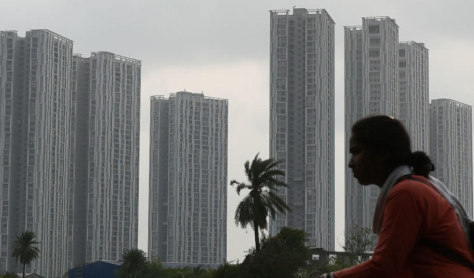 Western-style skyscrapers in Kolkata, India, April 3, 2022.<span class="copyright">Indranil Aditya/NurPhoto—Getty Images</span>