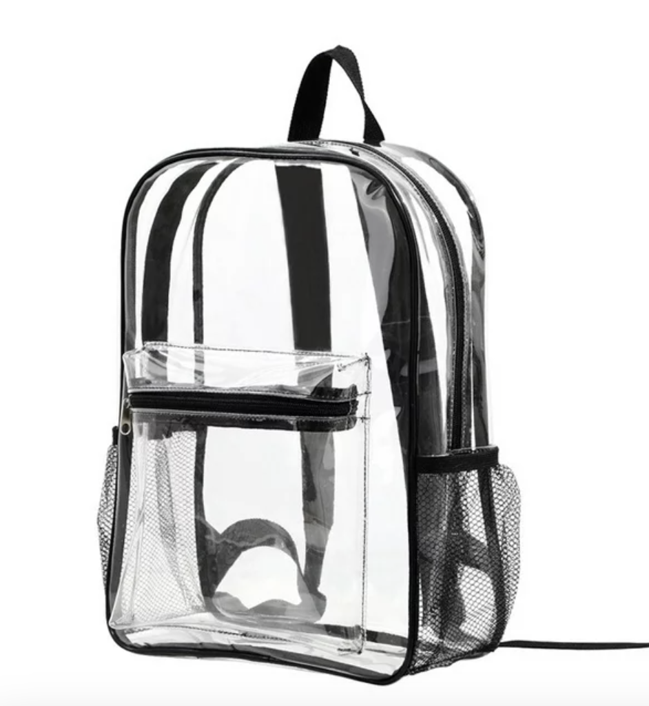 WNG Heavy Duty Clear Transparent Backpack