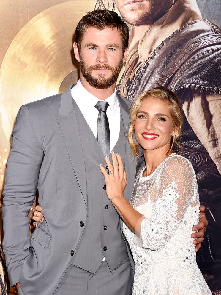 Actor Chris Hemsworth and his wife, Elsa Pataky