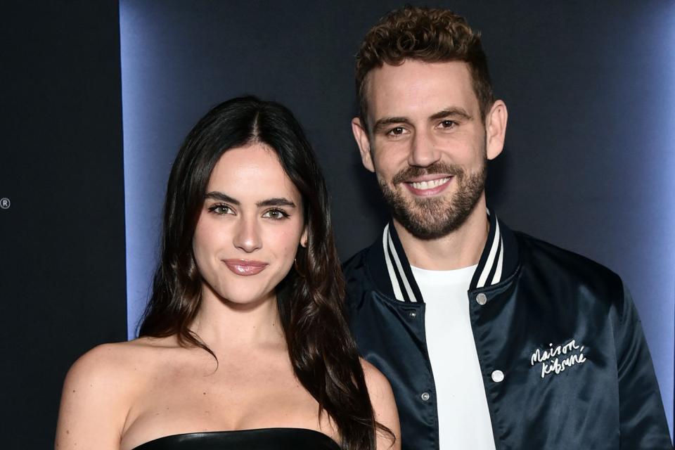 <p>Alberto E. Rodriguez/Getty</p> Natalie Joy and Nick Viall