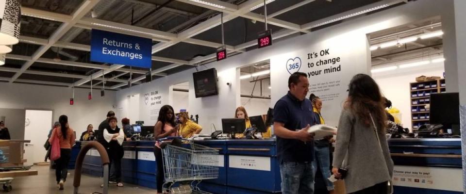 IKEA returns and exchanges section