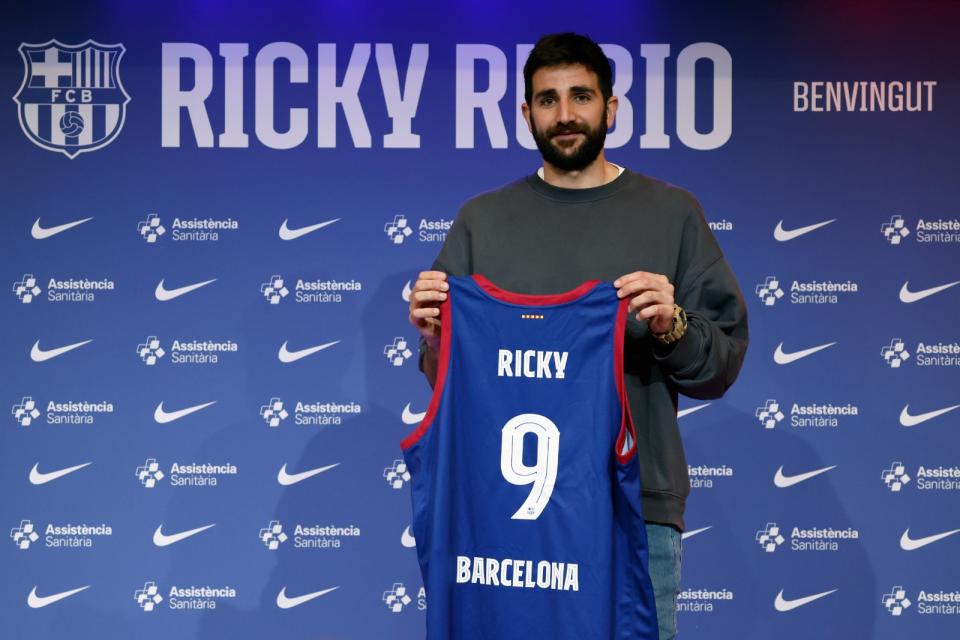 西班牙金童盧比歐（Ricky Rubio）正式回歸老東家巴塞隆納。美聯社