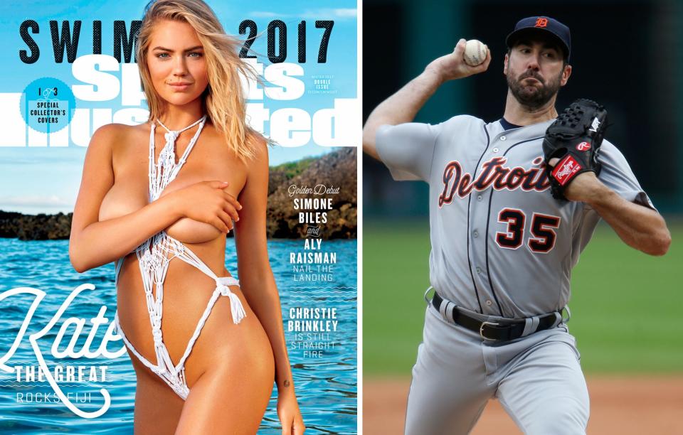 Supermodel Kate Upton says fiancé Justin Verlander isn't down for hanky-panky before he pitches. (SI/AP)