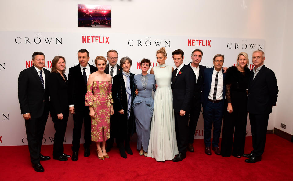 The Crown Premiere at Odeon Cinema, Leicester Square, London, in November 2016 (PA)