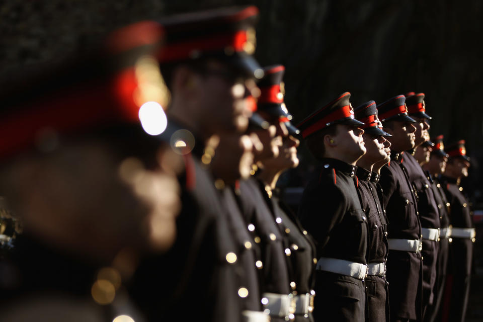 Gunners From The 105 Regiment Fire A 21 Gun Salute To Mark The Queen's Accession