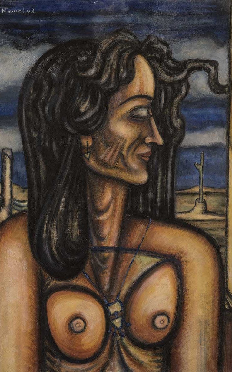 Fouad Kamel, Surrealist Woman, 1943