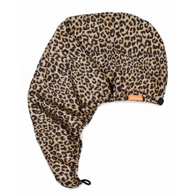 The 'KUWTK' star's lifestyle website launches a stylish leopard print hair turban that'll make your post-shower routine so much easier.