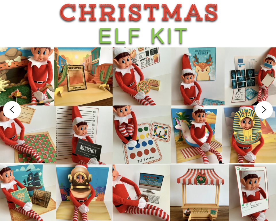 Elf on the Shelf ideas and accessories: A fully printable package.