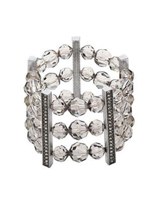 Silver-Tone "Enamored" Bracelet