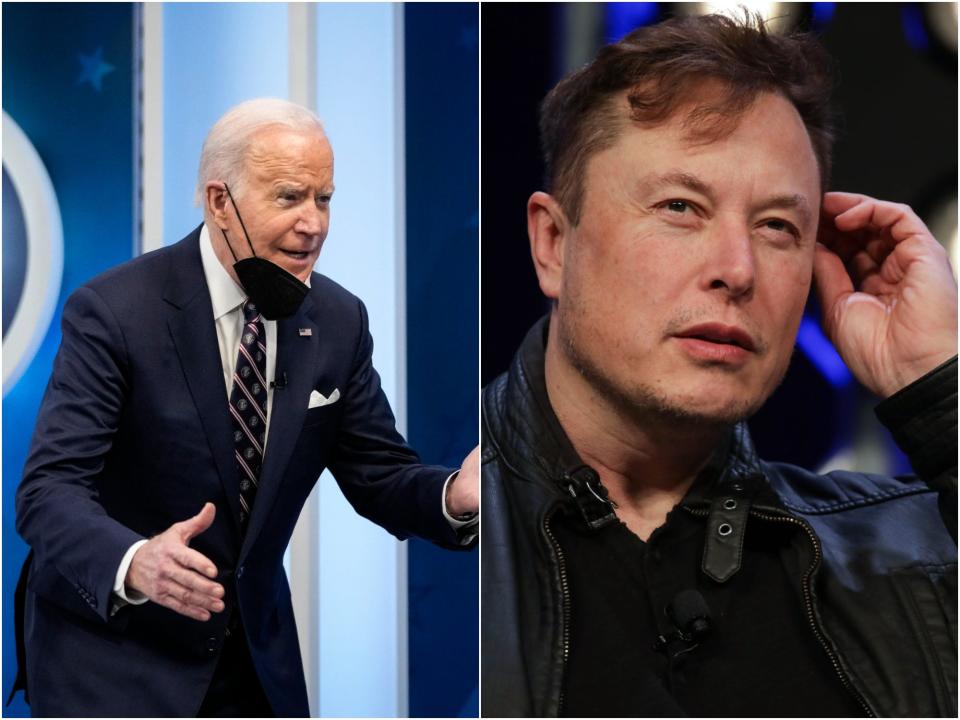 President Biden and Tesla CEO Elon Musk