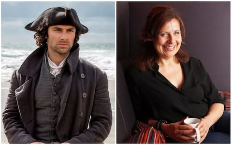 Rebecca Front (right) will join Aidan Turner in the period drama - Credit: Clara Molden/BBC