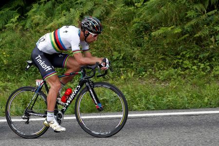 Cycling - Tour de France cycling race - The 197 km (122.4 miles) Stage 10 from Escaldes-Engordany, Andorra to Revel, France - 12/07/2016 - Tinkoff team rider Peter Sagan of Slovakia rides during the race. REUTERS/Juan Medina