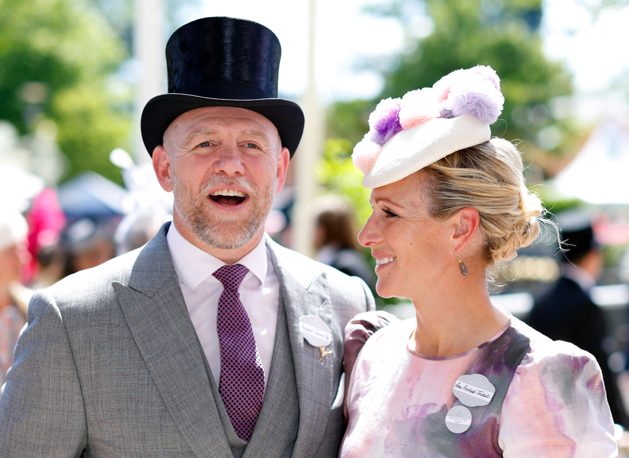 ASCOT, UNITED KINGDOM - JUNE 14: (EMBARGOED FOR PUBLICATION IN UK NEWSPAPERS UNTIL 24 HOURS AFTER CREATE DATE AND TIME) Mike Tindall and Zara Tindall attend day 1 of Royal Ascot at Ascot Racecourse on June 14, 2022 in Ascot, England. (Photo by Max Mumby/Indigo/Getty Images)