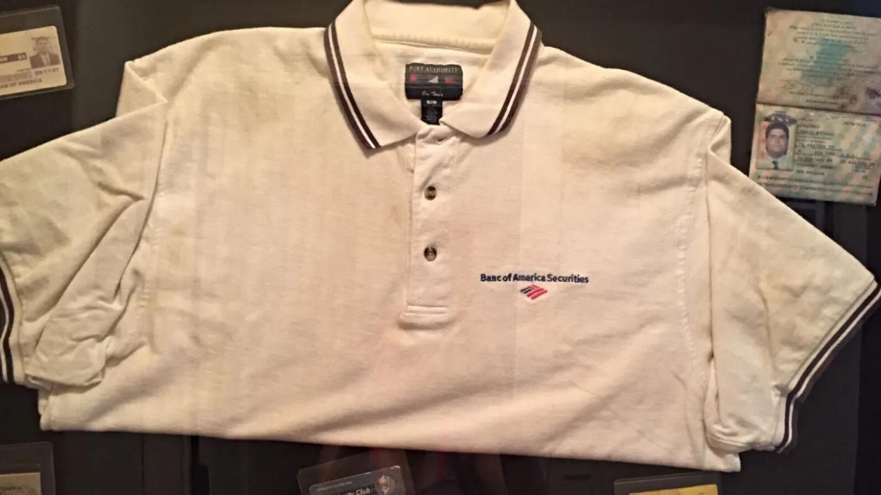 David Paventi's Bank of America shirt he wore on 9/11.