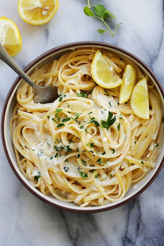 <p>Rasa Malaysia</p><p>This Instant Pot creamy garlic Parmesan pasta recipe cooks in eight mins. The recipe is so creamy, cheesy, garlicky and the best.</p><p><strong>Get the recipe: <a href="https://rasamalaysia.com/instant-pot-creamy-garlic-parmesan-pasta/" rel="nofollow noopener" target="_blank" data-ylk="slk:Instant Pot Creamy Garlic Parmesan Pasta;elm:context_link;itc:0;sec:content-canvas" class="link rapid-noclick-resp">Instant Pot Creamy Garlic Parmesan Pasta</a></strong></p>