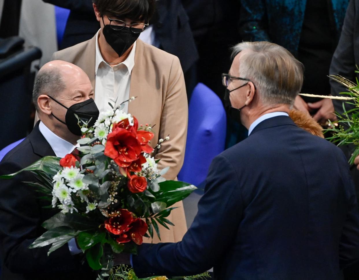 Olaf Scholz a été élu ce mercredi matin.  - John MACDOUGALL / AFP