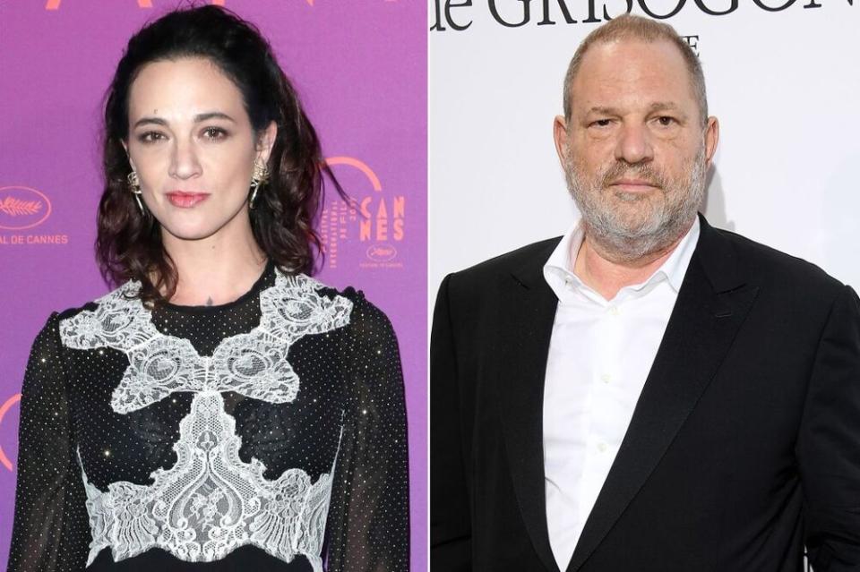 Asia Argento and Harvey Weinstein | Matt Baron/REX/Shutterstock; Venturelli/WireImage