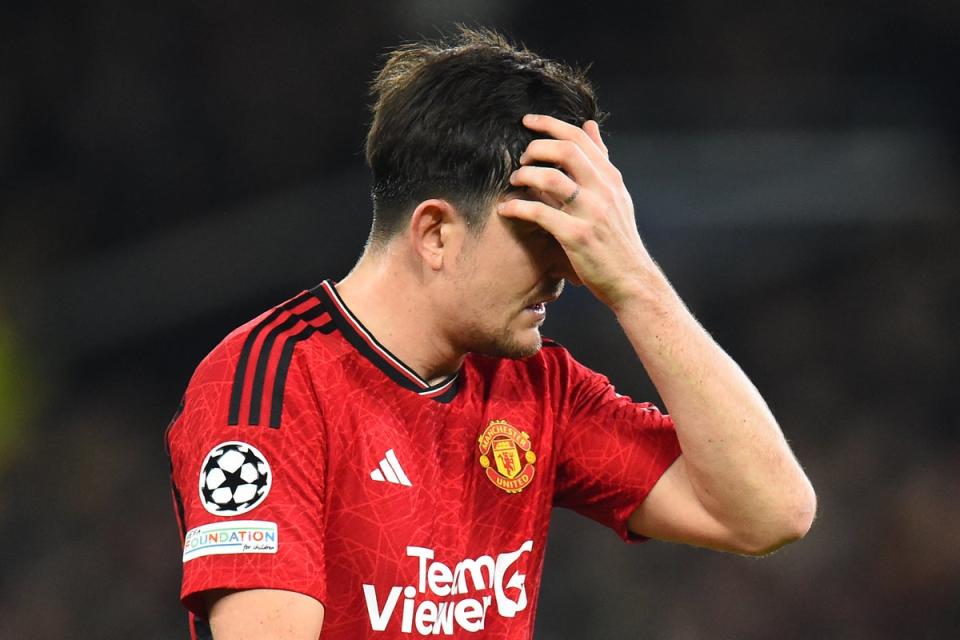 Doubts: Maguire could miss the Manchester derby (AFP via Getty Images)