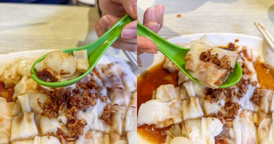 Freshly Made Hong Kong Style Zhu Chang Fen - Scallop & Char Siew Chee Cheong Fun