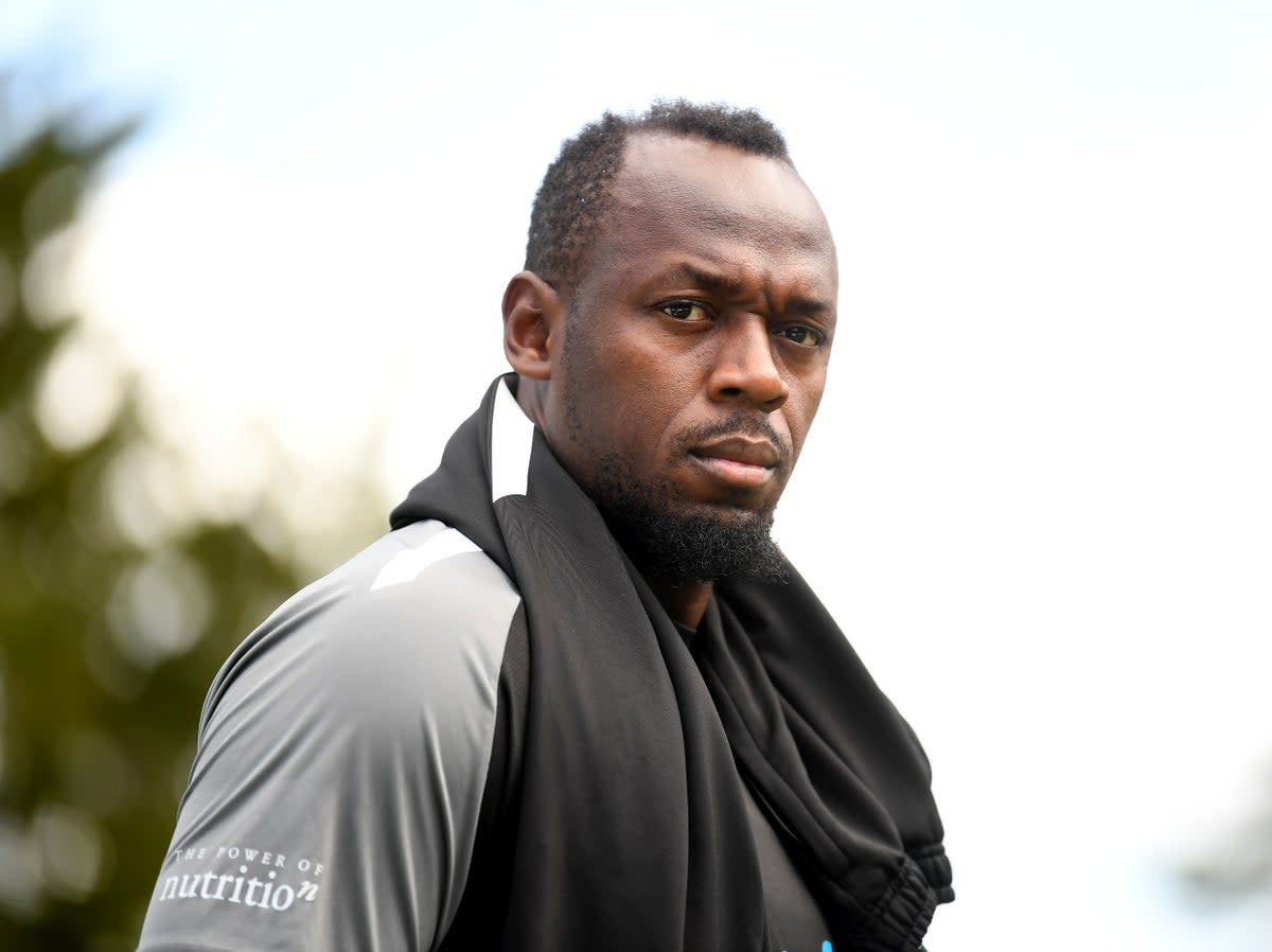 Usain Bolt during a Soccer Aid for Unicef 2022 Training Session at Champneys Tring (Getty Images)