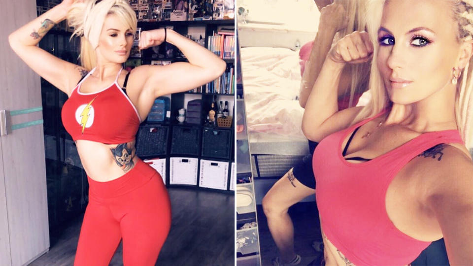 Cindy Dandois, pictured here at her gym on Instagram.