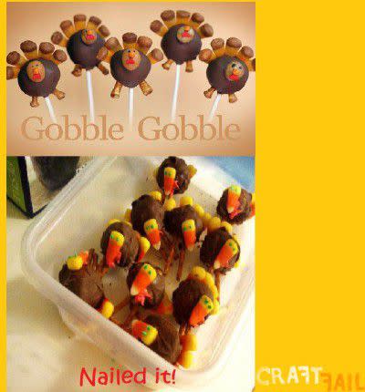 Turkey Cake Pops