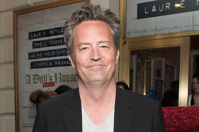 <p>Noam Galai/Getty</p> Matthew Perry attended "A Doll's House, Part 2" on Broadway in April 2017.