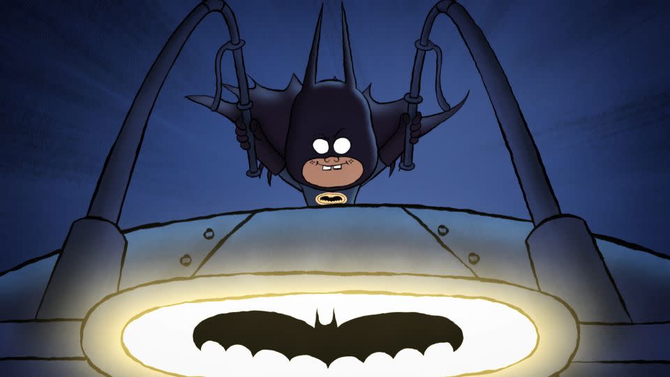 Yonas Kibreab as Damian Wayne in "Merry Little Batman." - Warner Bros. Entertainment Inc.