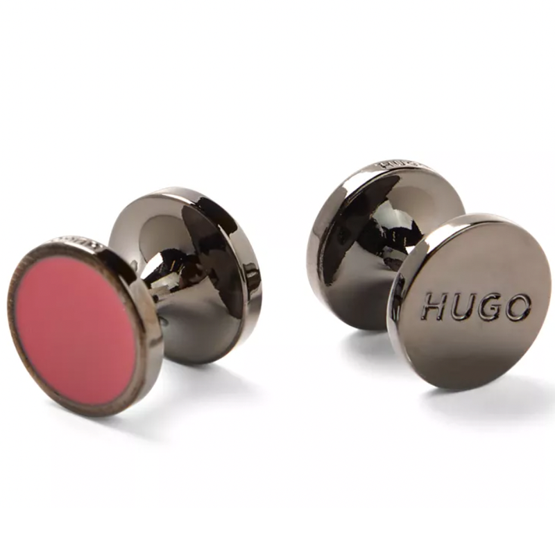 Round Cufflinks with Colored Enamel Core