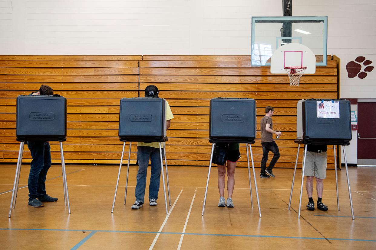 Asheville residents vote at Hall Fletcher Elementary November 8, 2022.