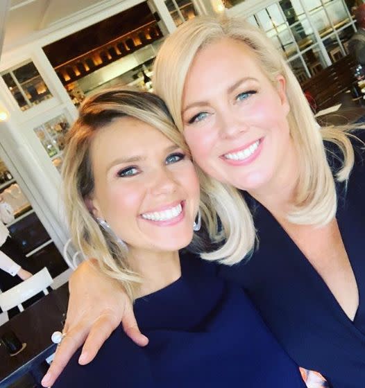 Edwina Bartholomew pictured with Sunrise host Samantha Armytage