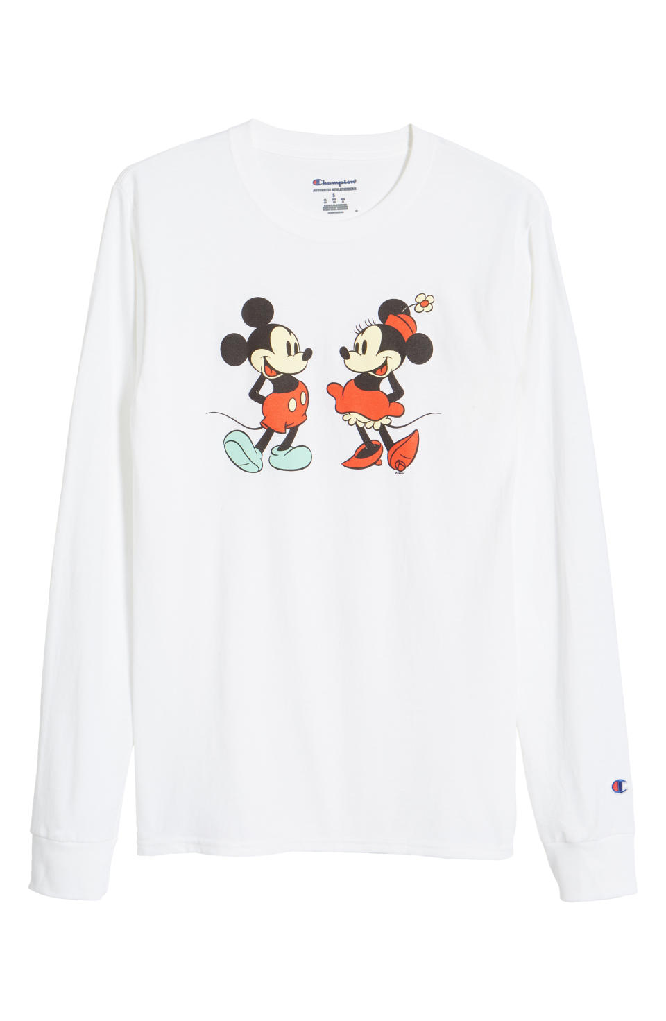 Champion’s Mickey and Minnie long-sleeved T-shirt.