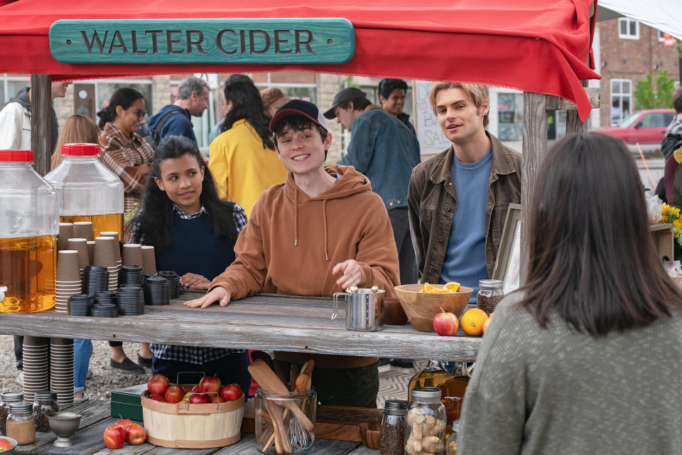 Nikki Rodriguez as Jackie, Ashby Gentry as Alex, and Noah LaLonde as Cole in 