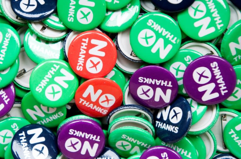 Scots voted against independence by 55 percent in September 2014